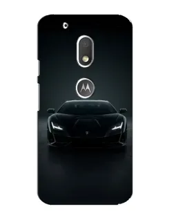 Чехол для Motorola MOTO G4 Play с картинкой «Черный Lamborghini Aventador»