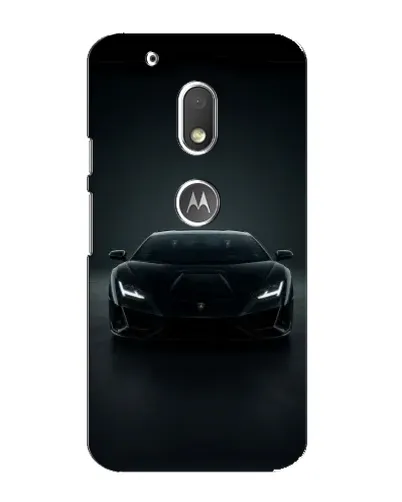 Чехол для Motorola MOTO G4 Play с картинкой «Черный Lamborghini Aventador»