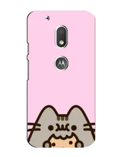 Чехол для Motorola MOTO G4 Play с картинкой «Pusheen и печенье» Чехол для Motorola MOTO G4 Play с картинкой «Pusheen и печенье»