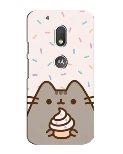 Чехол для Motorola MOTO G4 Play с картинкой «Пушин с кексом»