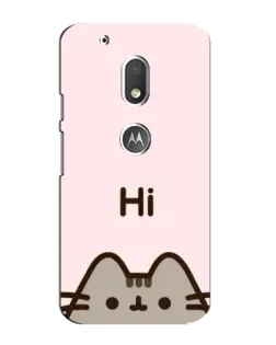 Чехол для Motorola MOTO G4 Play с картинкой «Пушин говорит Hi»