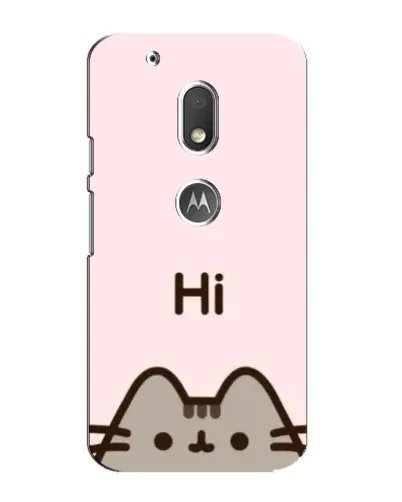 Чехол для Motorola MOTO G4 Play с картинкой «Пушин говорит Hi»