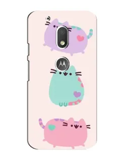 Чехол для Motorola MOTO G4 Play с картинкой «Pusheen трио»