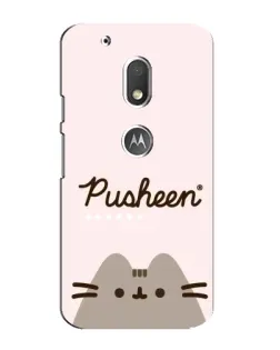 Чехол для Motorola MOTO G4 Play с картинкой «Pusheen логотип»