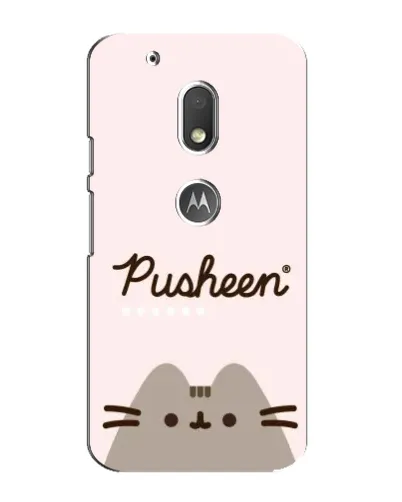 Чехол для Motorola MOTO G4 Play с картинкой «Pusheen логотип»