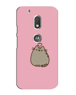 Чехол для Motorola MOTO G4 Play с картинкой «Pusheen сердце»
