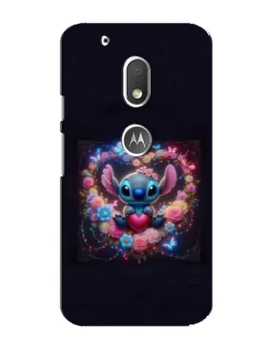 Чехол для Motorola MOTO G4 Play с картинкой «Stitch в цветах»
