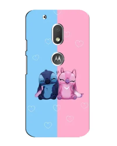 Чехол для Motorola MOTO G4 Play с картинкой «Stitch и Angel Love»