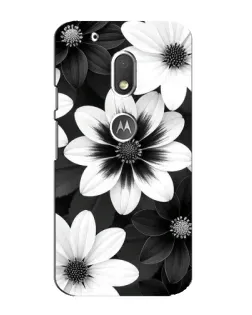 Чехол для Motorola MOTO G4 Play с картинкой «Монохромные астры»