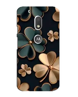 Чехол для Motorola MOTO G4 Play с картинкой «Клевер в золоте»