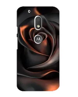 Чехол для Motorola MOTO G4 Play с картинкой «Шелковая черная роза»