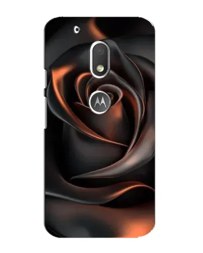 Чехол для Motorola MOTO G4 Play с картинкой «Шелковая черная роза»