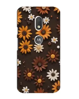 Чехол для Motorola MOTO G4 Play с картинкой «Узор из маленьких подсолнухов»