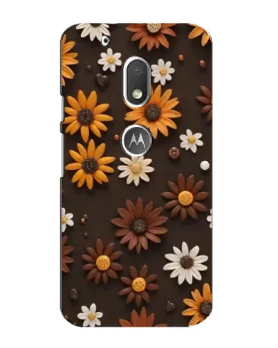 Чехол для Motorola MOTO G4 Play с картинкой «Узор из маленьких подсолнухов»