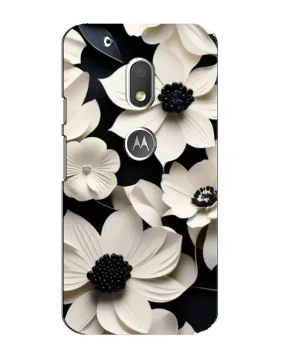Чехол для Motorola MOTO G4 Play с картинкой «Объемные белые цветы»
