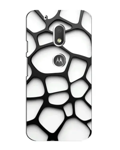 Чехол для Motorola MOTO G4 Play с картинкой «Белая объемная сетка»