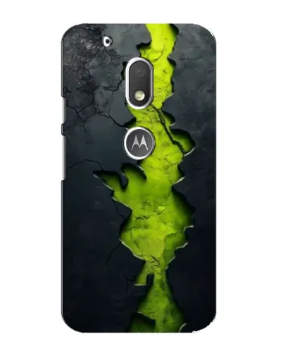 Чехол для Motorola MOTO G4 Play с картинкой «Салатовый разлом скалы»