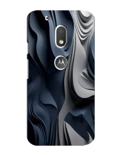 Чехол для Motorola MOTO G4 Play с картинкой «Объемные синие складки»