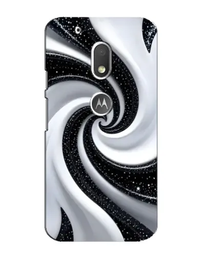 Чехол для Motorola MOTO G4 Play с картинкой «Черно-белая спираль»
