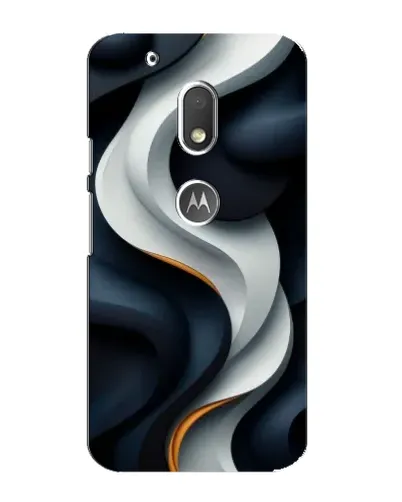 Чехол для Motorola MOTO G4 Play с картинкой «Объемные черно-белые ленты»