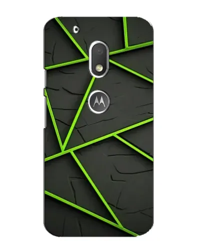 Чехол для Motorola MOTO G4 Play с картинкой «Зеленые геометрические линии»