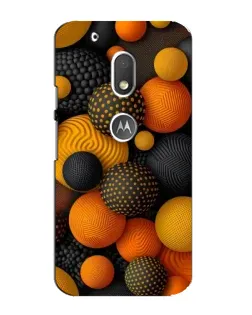 Чехол для Motorola MOTO G4 Play с картинкой «Объемные оранжевые сферы»