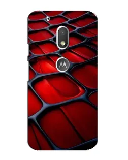 Чехол для Motorola MOTO G4 Play с картинкой «Красная глянцевая сетка»