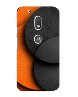 Чехол для Motorola MOTO G4 Play с картинкой «Геометрия оранжевых кругов»