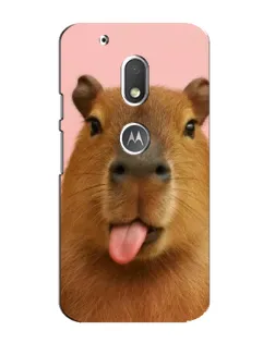 Чехол для Motorola MOTO G4 Play с картинкой «Капибара с языком» Чехол для Motorola MOTO G4 Play с картинкой «Капибара с языком»