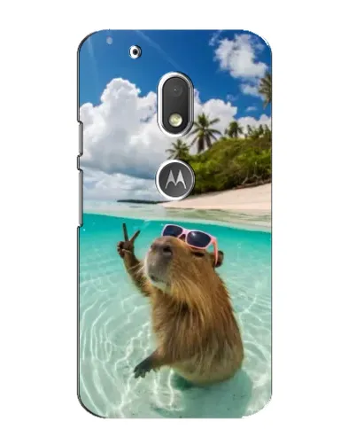 Чехол для Motorola MOTO G4 Play с картинкой «Капибара на море»