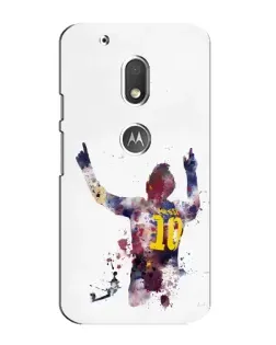 Чехол для Motorola MOTO G4 Play с картинкой «Акварельный Месси Барселона»
