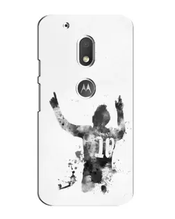 Чехол для Motorola MOTO G4 Play с картинкой «Черно-белый силуэт Месси» Чехол для Motorola MOTO G4 Play с картинкой «Черно-белый силуэт Месси»