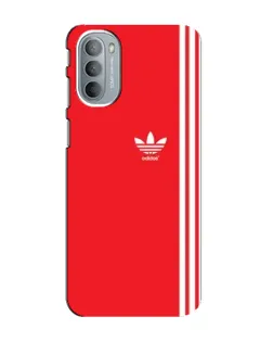 Чехол для Motorola MOTO G41 с картинкой «Красный минимализм Adidas»