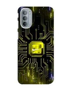 Чехол для Motorola MOTO G41 с картинкой «Nike — золотая искра»