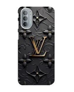 Чехол для Motorola MOTO G41 с картинкой «Кожаная текстура LV»