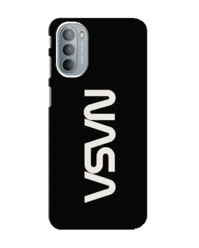 Чехол для Motorola MOTO G41 с картинкой «NASA — вертикальный логотип»