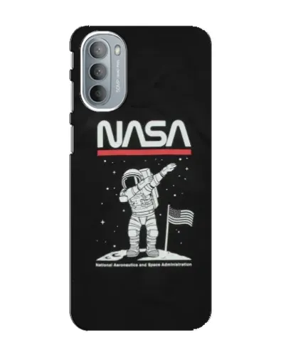 Чехол для Motorola MOTO G41 с картинкой «NASA — шагаем по Луне»