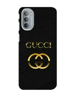 Чехол для Motorola MOTO G41 с картинкой «Золотой логотип Gucci»