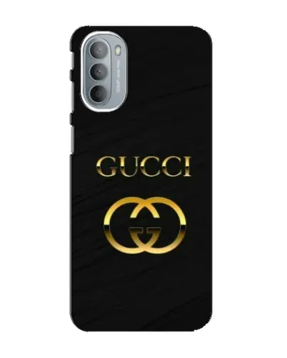 Чехол для Motorola MOTO G41 с картинкой «Золотой логотип Gucci»