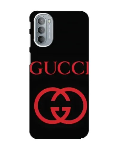 Чехол для Motorola MOTO G41 с картинкой «Gucci — красный логотип»