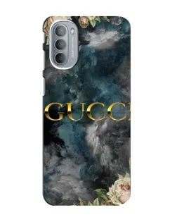Чехол для Motorola MOTO G41 с картинкой «Абстрактные цветы Gucci»