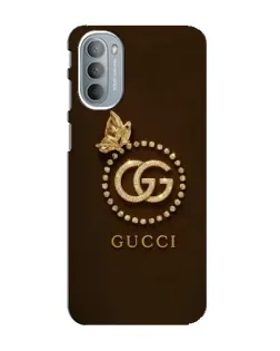Чехол для Motorola MOTO G41 с картинкой «Gucci — золотая бабочка»