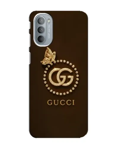 Чехол для Motorola MOTO G41 с картинкой «Gucci — золотая бабочка»