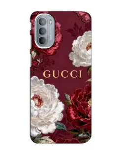 Чохол для Motorola MOTO G41 з картинкою «Gucci — бордові троянди»