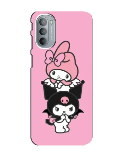 Чехол для Motorola MOTO G41 с картинкой «My Melody и Kuromi»