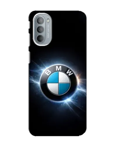 Чехол для Motorola MOTO G41 с картинкой «BMW — неоновое сияние»