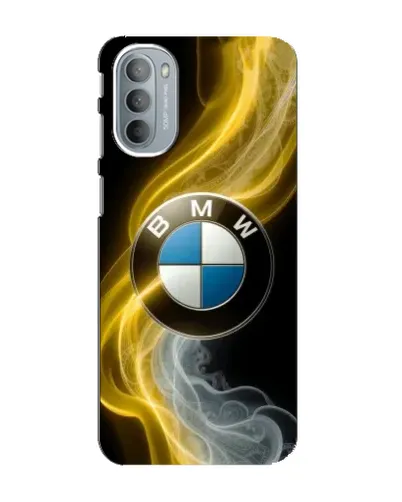 Чехол для Motorola MOTO G41 с картинкой «Золотистый дым BMW»