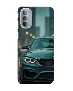 Чехол для Motorola MOTO G41 с картинкой «BMW в огнях города»