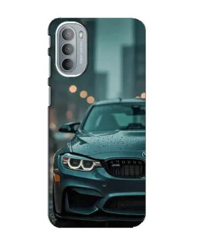 Чехол для Motorola MOTO G41 с картинкой «BMW в огнях города»
