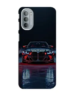 Чехол для Motorola MOTO G41 с картинкой «BMW на мокрой дороге»